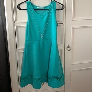 a blue midi dress for children